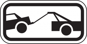 Simple tow truck hitch icon