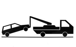 Simple tow truck icon